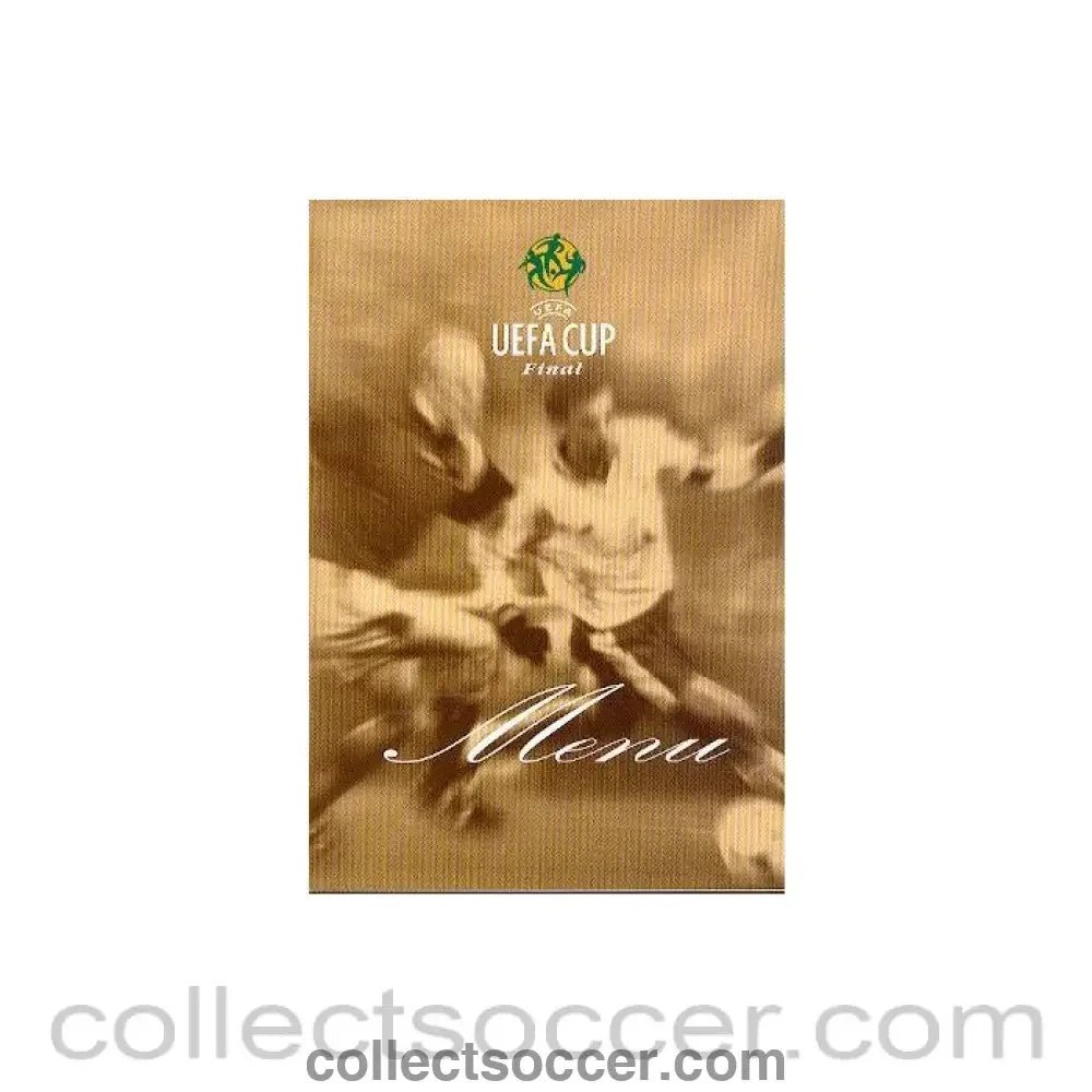 2000 Uefa Cup Final Official VIP Menu 17/05/2000 - Collect Soccer
