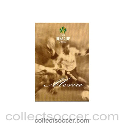 2000 Uefa Cup Final Official VIP Menu 17/05/2000 - Collect Soccer
