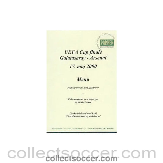 2000 Uefa Cup Final Parken Stadium Edition menu