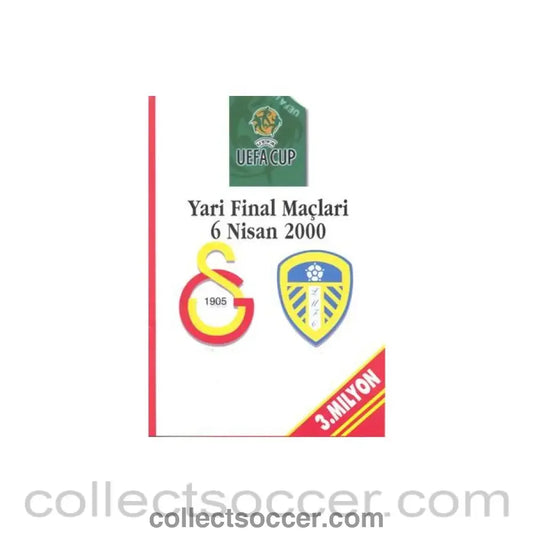 2000 UEFA Cup Semi-Final Galatasaray v Leeds United unofficial programme 06/04/2000 pirate