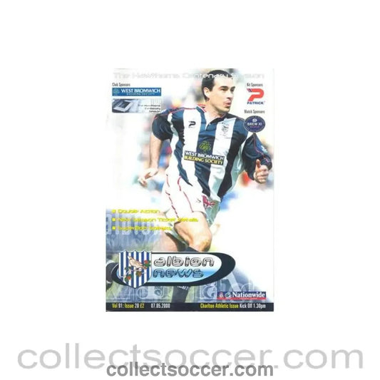 2000 - West Bromwich Albion v Charlton Athletic official programme 07/05/2000 Football League - Collect Soccer