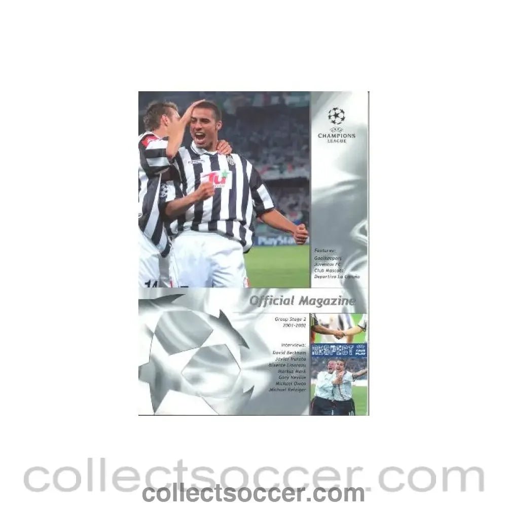 2001-2002 Champions League Official Magazine Group Stage 2 - Collect Soccer