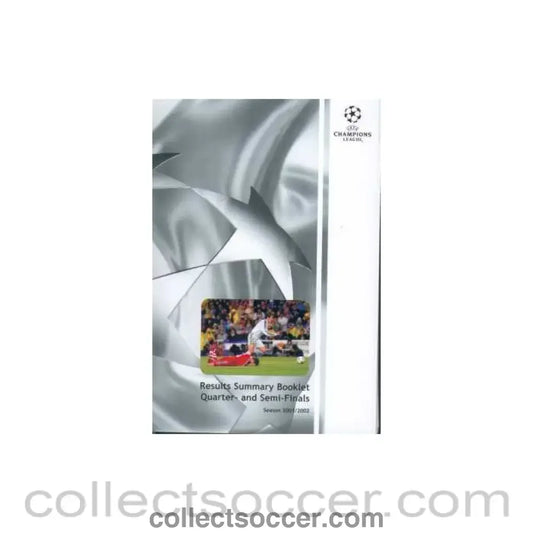2001-2002 Results Summary Booklet Quarter- and Semi-Finals