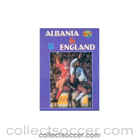 2001 Albania V England Programme