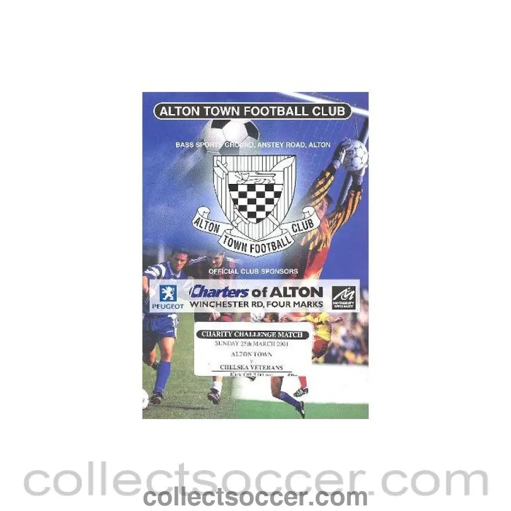 2001 - Alton V Chelsea Veterans Programme 25/03/2001 postponed match - Collect Soccer