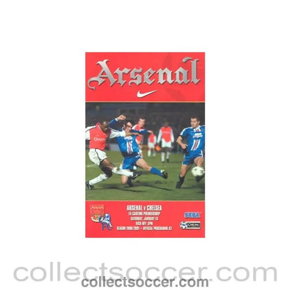 2001 - Arsenal v Chelsea official programme 13/01/2001 Premier League - Collect Soccer