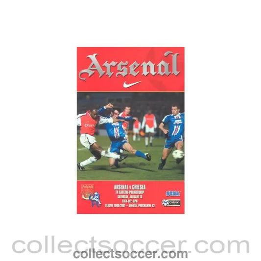 2001 - Arsenal v Chelsea official programme 13/01/2001 Premier League