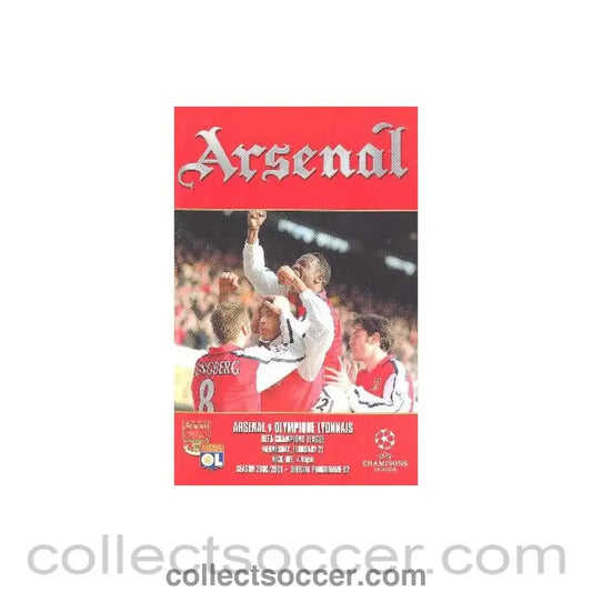 2001 - Arsenal v Olympique Lyonnais official programme 21/02/2001