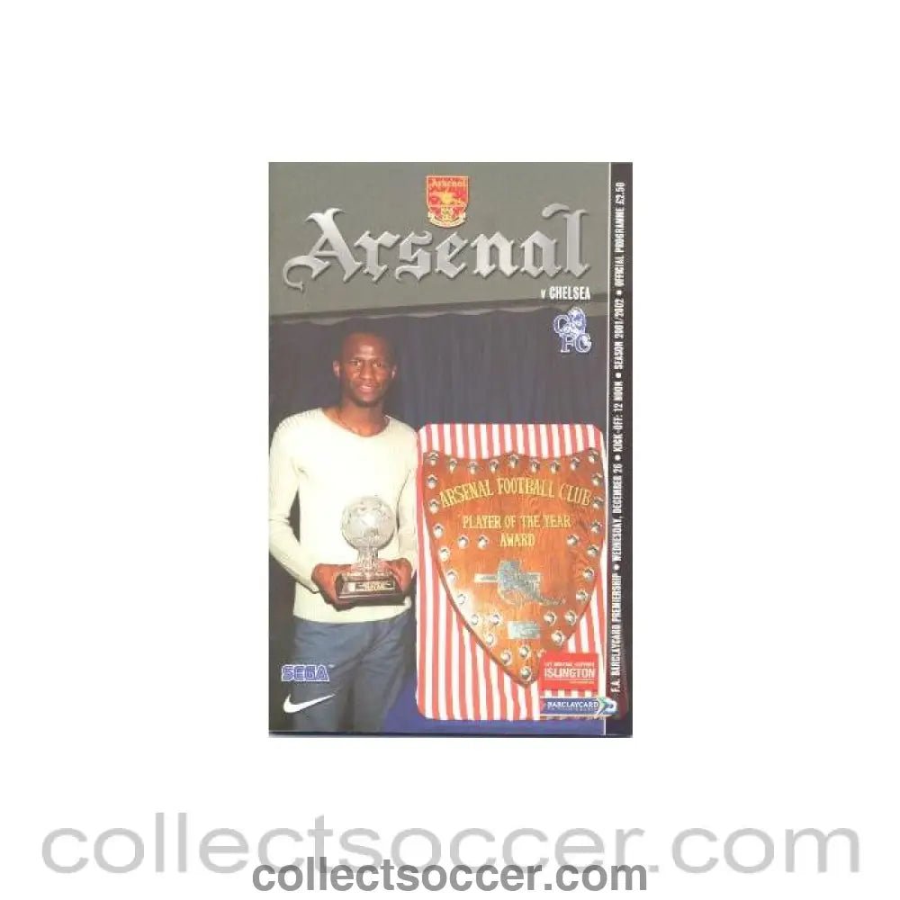 2001 - Arsenal vChelsea official programme 26/12/2001 - Collect Soccer