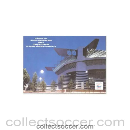 2001 - Bayern Munich v Valencia postcard 23/05/2001 Champions League Final