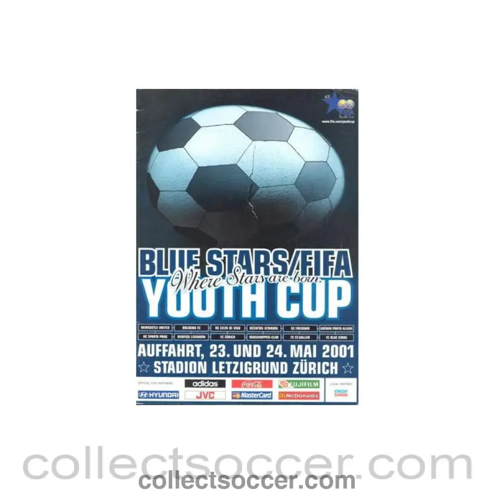 2001 - Blue Stars FIFA Youth Cup Youth Tournament May 2001 official programme - Collect Soccer