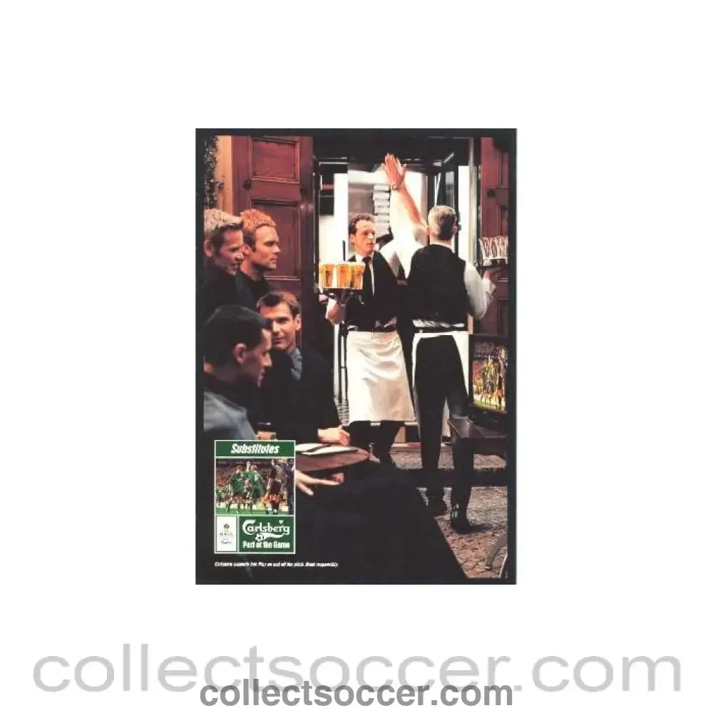 2001 - Carlsberg order form Win Tickets for the UEFA Super Cup Final 2001 in Monaco