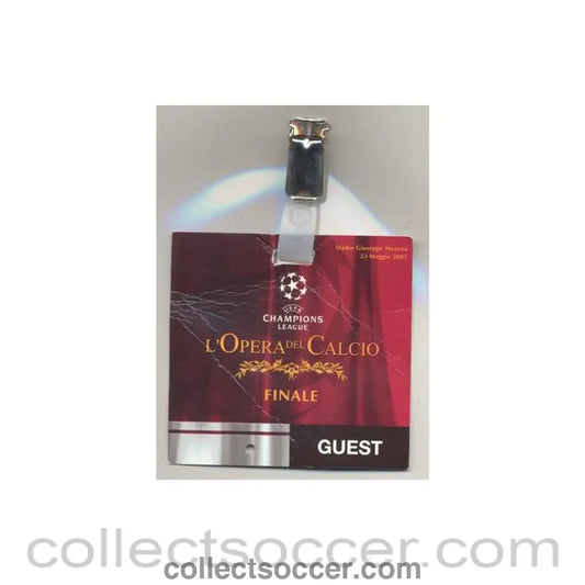 2001 Champions League Final VIP pass - Collect Soccer