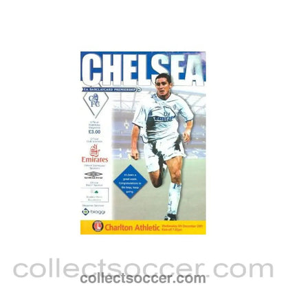 2001 - Chelsea v Charlton Athletic official programme 05/12/2001 Premier League - Collect Soccer