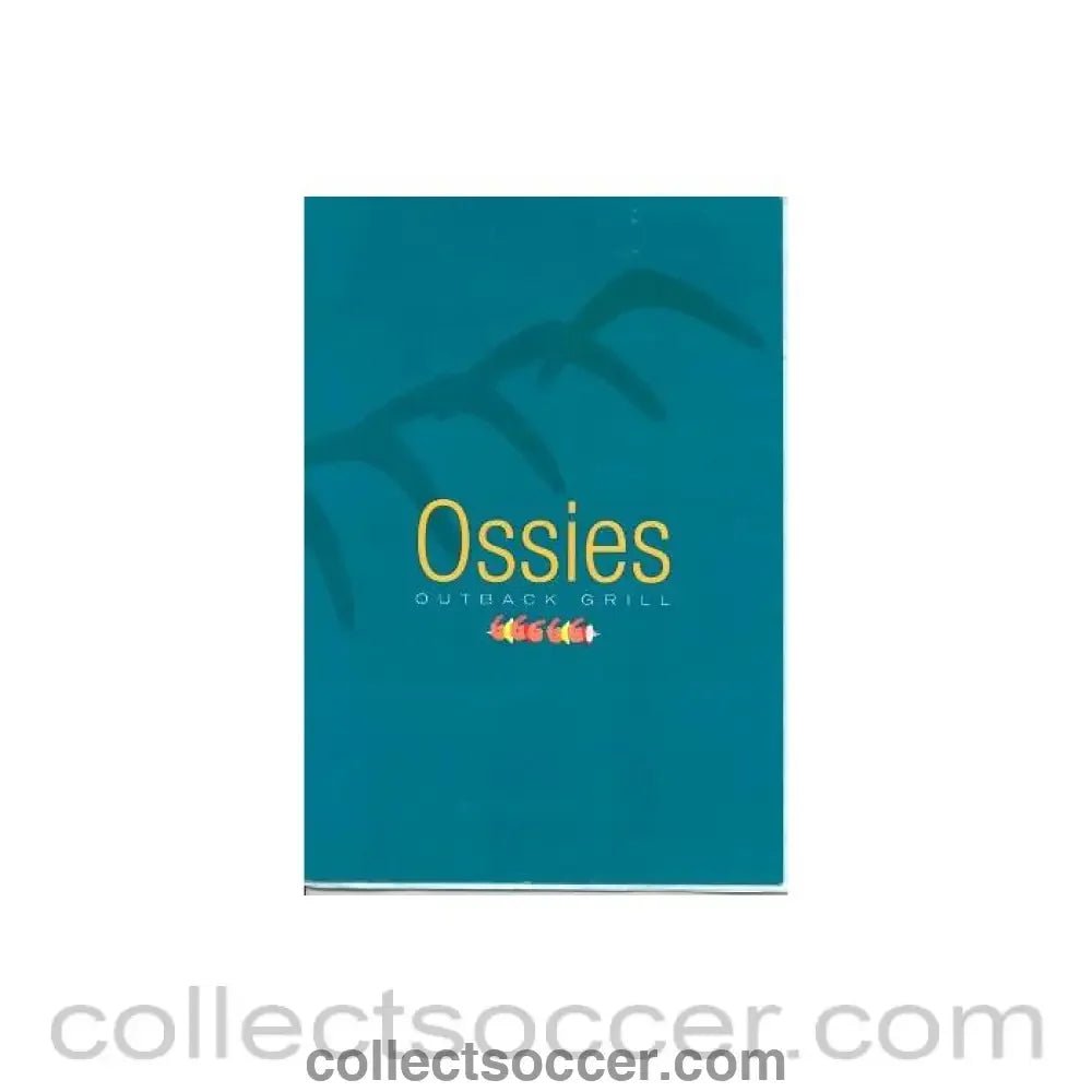 2001 - Chelsea v Charlton Athletic Ossies menu 21/04/2001 - Collect Soccer