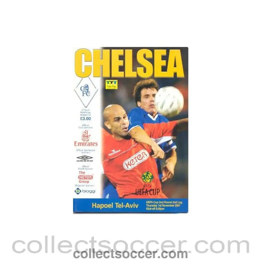 2001 - Chelsea V Hapoel Tel Aviv Official Programme 01/11/2001 UEFA Cup - Collect Soccer