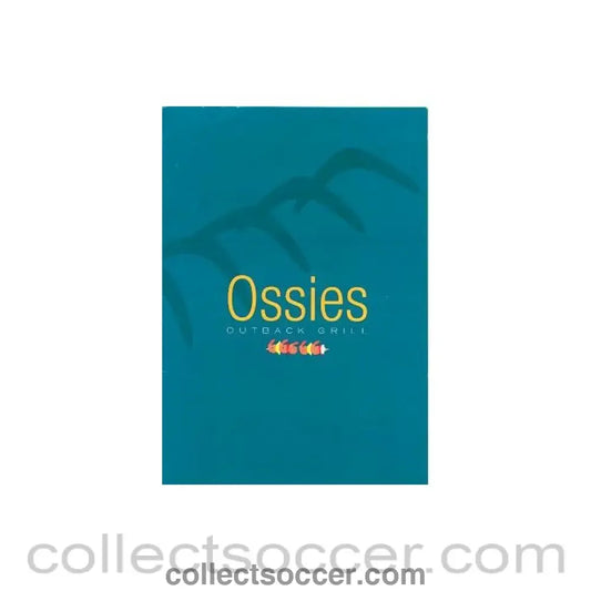 2001 - Chelsea v Ipswich Town Ossies menu in cover 04/11/2001