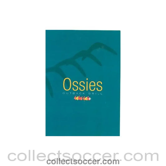 2001 - Chelsea v Leicester Ossies menu in cover 13/10/2001