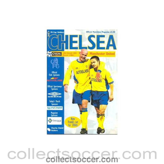 2001 - Chelsea v Manchester United official programme 10/02/2001 Premier League