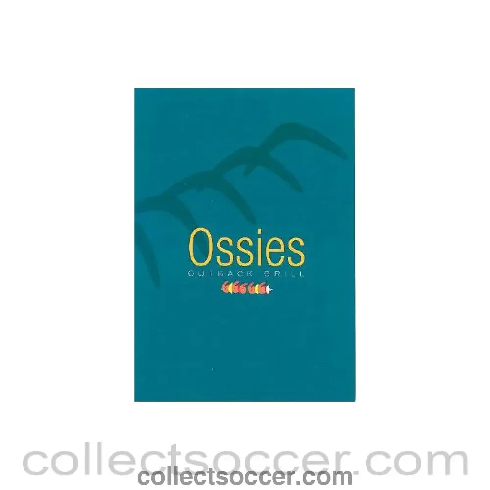 2001 - Chelsea v Middlesbrough Ossies menu 23/09/2001