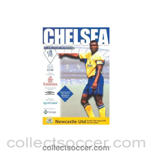 2001 - Chelsea v Newcastle United official programme 19/08/2001