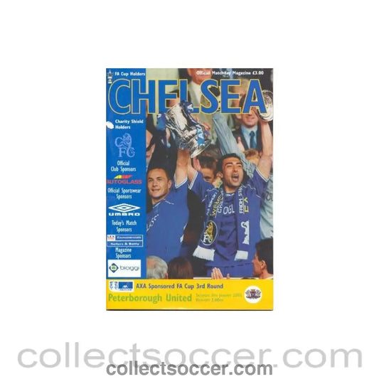2001 - Chelsea v Peterborough United official programme 06/01/2001 F.A. Cup