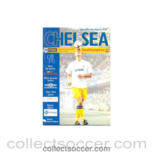 2001 - Chelsea v Southampton official programme 14/04/2001 Premier League