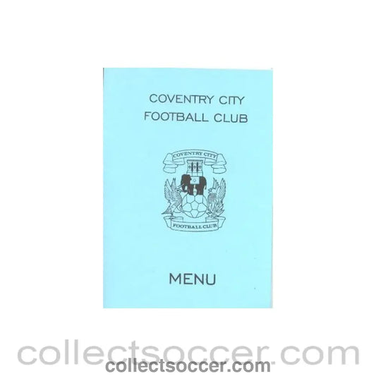 2001 - Coventry City v Chelsea menu 09/10/2001