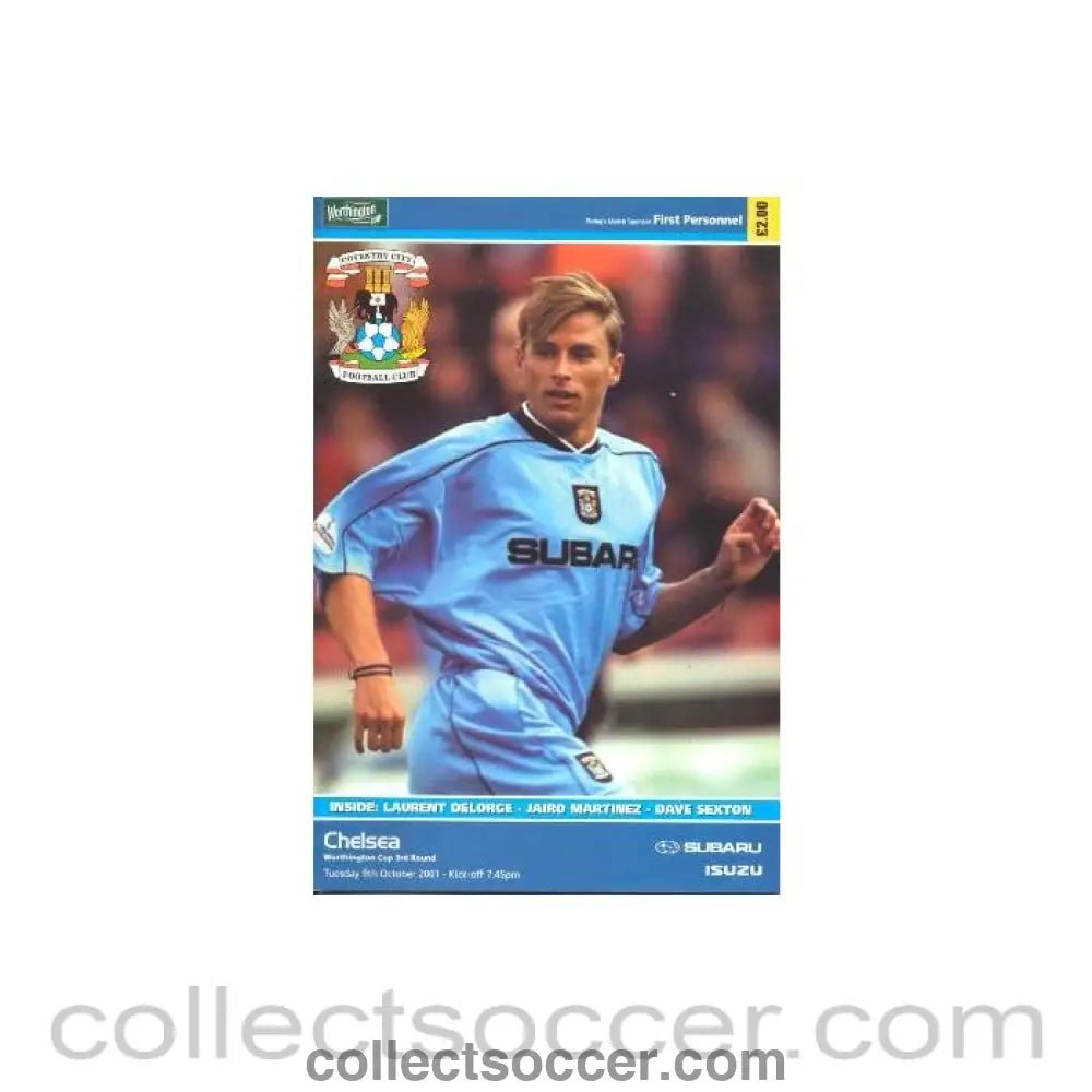 2001 - Coventry City vChelsea official programme 09/10/2001