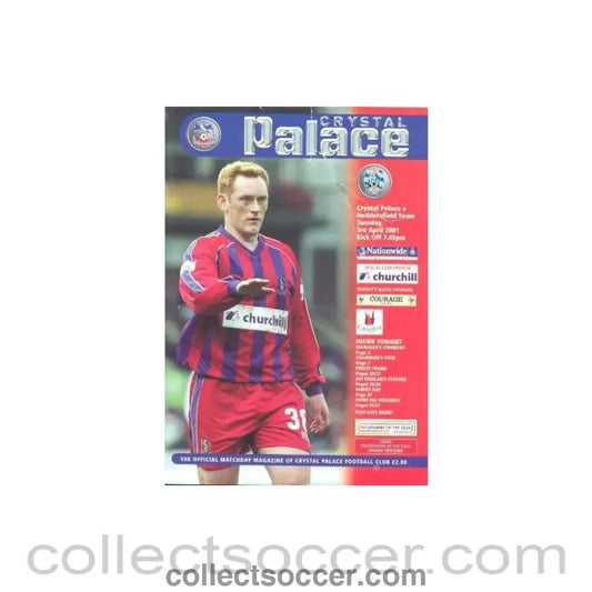 2001 - Crystal Palace v Huddersfield Town official programme 03/04/2001 - Collect Soccer