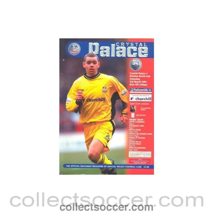 2001 - Crystal Palace v Preston North End official programme 03/03/2001 - Collect Soccer