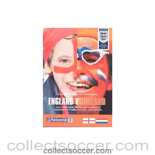 2001 England v Holland at White Hart Lane 15/08/2001 - Collect Soccer