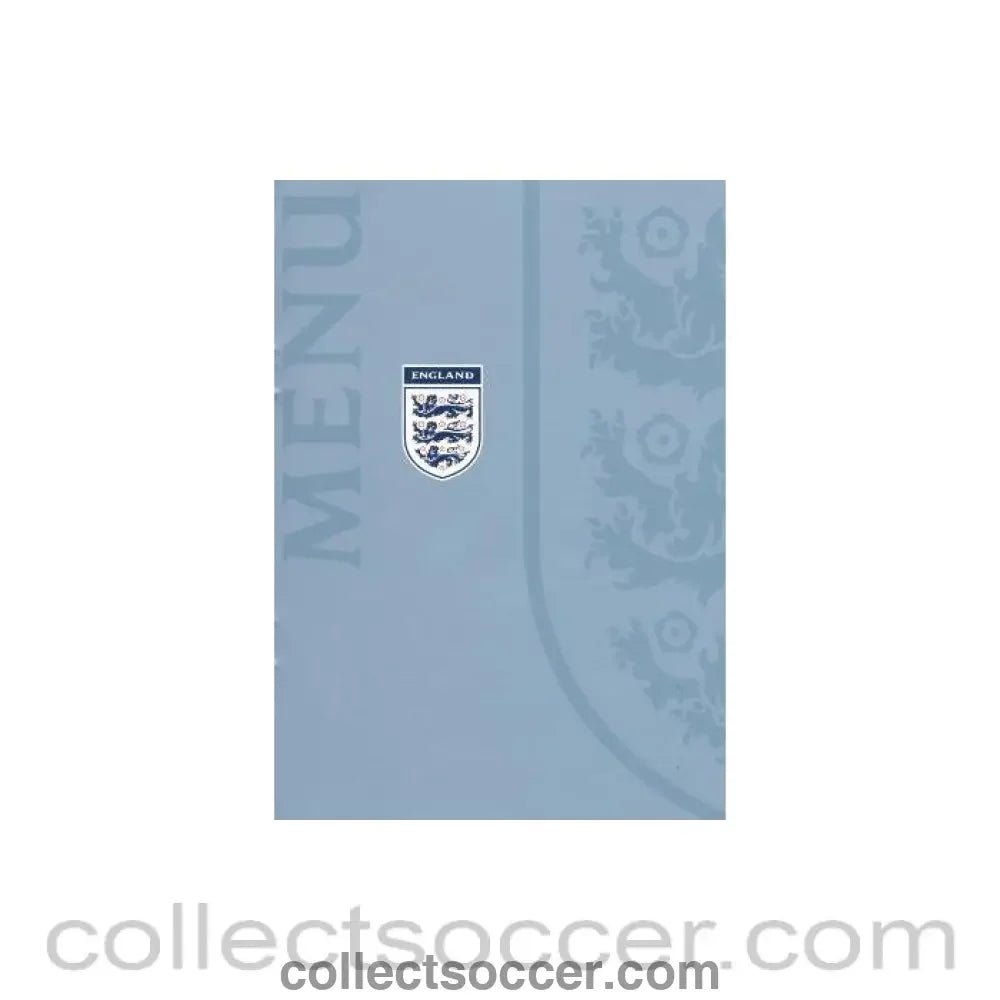 2001 - England v Sweden menu 10/11/2001 - Collect Soccer