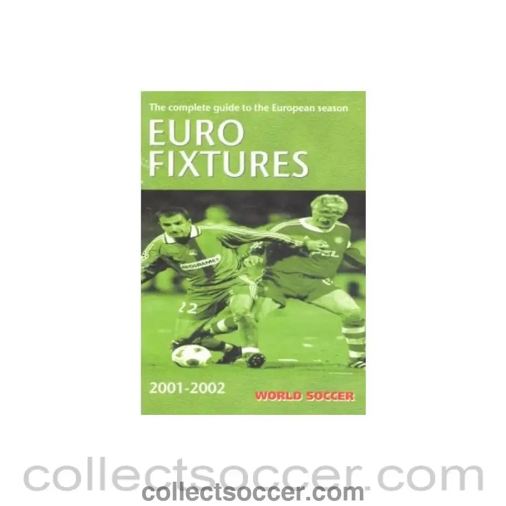 2001 - Euro Fixtures programme 2001 - 2002 - Collect Soccer