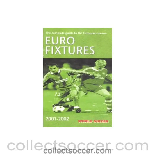 2001 - Euro Fixtures programme 2001 - 2002 - Collect Soccer