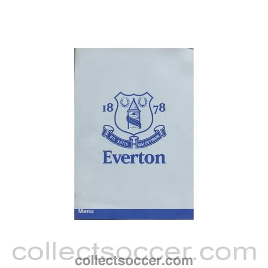 2001 - Everton v Chelsea menu 18/11/2001