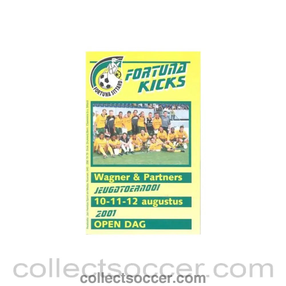 2001 - Fortuna Sittard - Fortuna Kicks 2001 Youth Tournament official programme - Collect Soccer