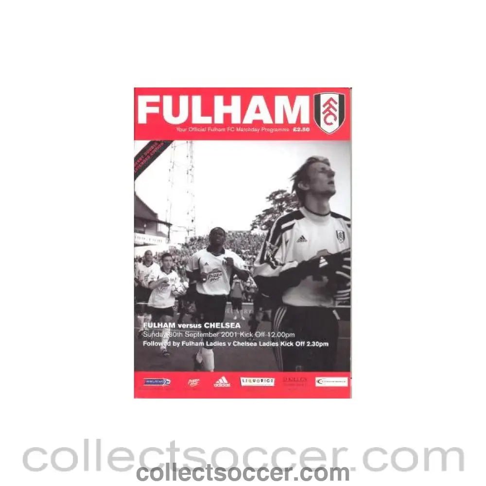 2001 - Fulham vChelsea official programme 30/09/2001 - Collect Soccer