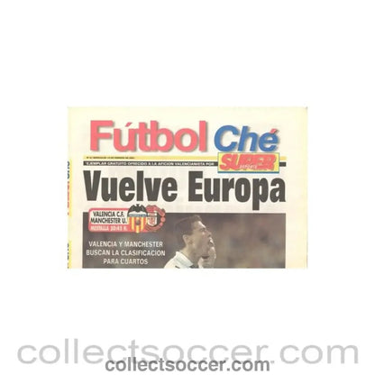 2001 - Futbol Che newspaper of 14/02/2001 covering Valencia v Manchester United - Collect Soccer
