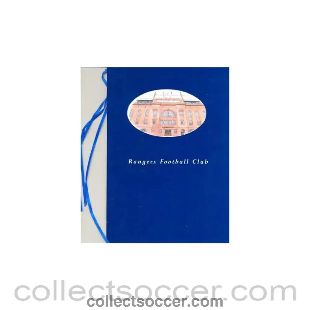 2001 - Glasgow Rangers v Paris Saint-Germain menu 21/11/2001