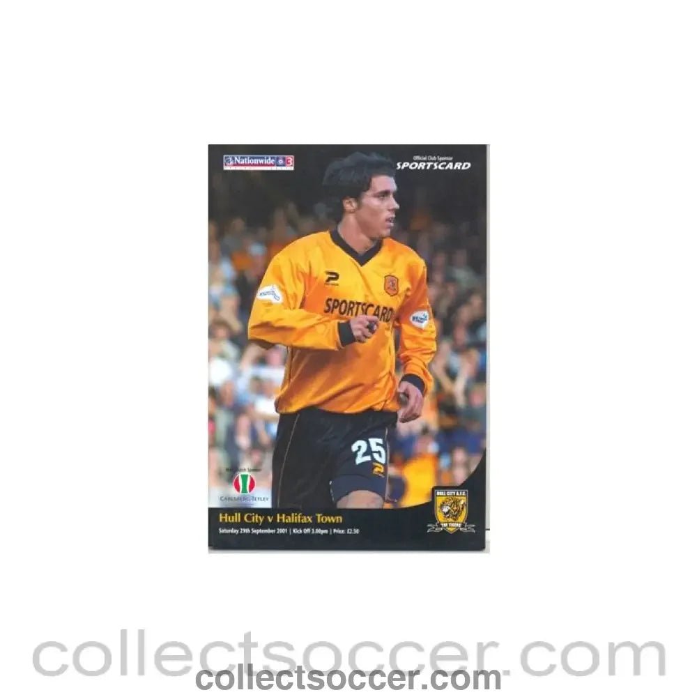 2001 - Hull City v Halifax Town official programme 29.09.2001 - Collect Soccer