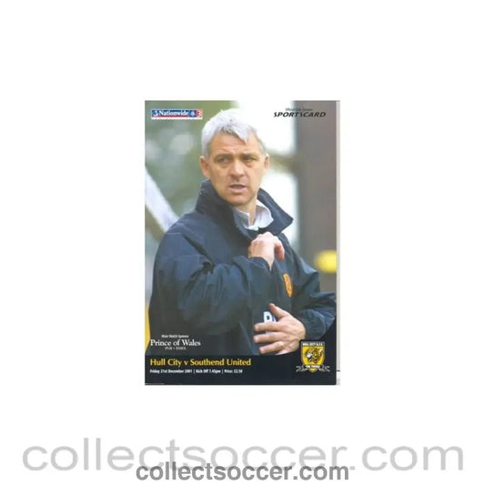 2001 - Hull City v Southend United official programme 21/12/2001 - Collect Soccer