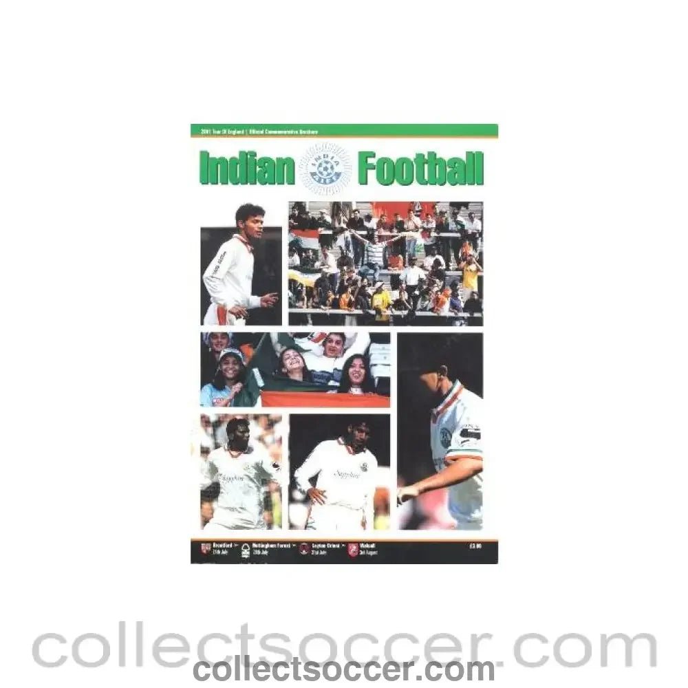 2001 - Indian Football - 2001 Tour of England Official Commemorative Brochure - Collect Soccer