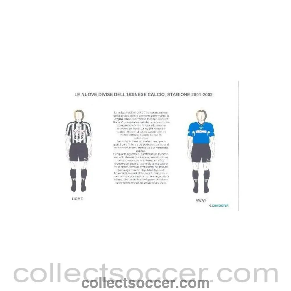 2001 - Italian Diadora press pack 2001-2002 - Collect Soccer