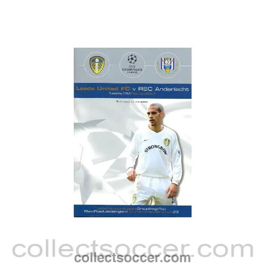 2001 - Leeds United v Anderlecht official programme 13/02/2001 - Collect Soccer