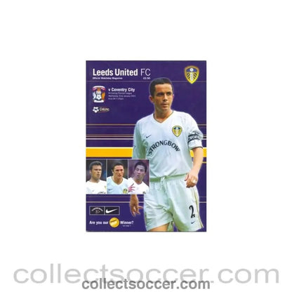 2001 - Leeds United v Coventry City official programme 31/01/2001 - Collect Soccer