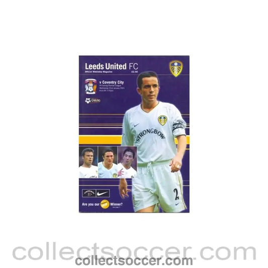 2001 - Leeds United v Coventry City official programme 31/01/2001 - Collect Soccer