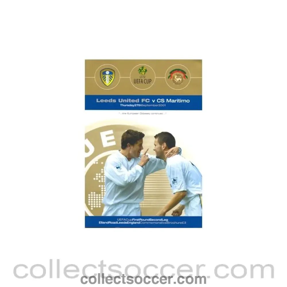 2001 - Leeds United v CS Maritimo official programme 27/09/2001 - Collect Soccer