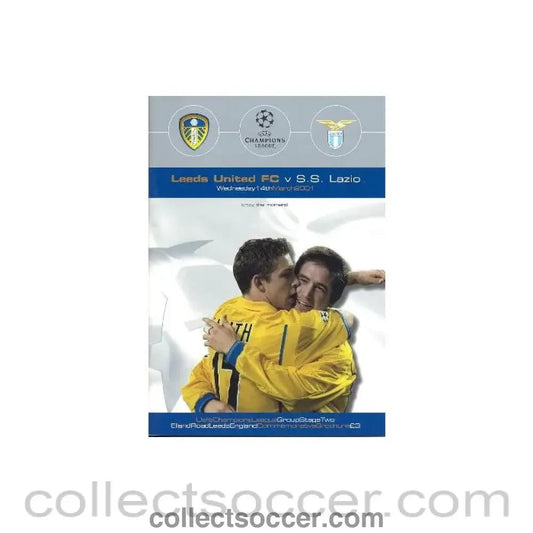 2001 - Leeds United v Lazio official programme 14/03/2001 - Collect Soccer
