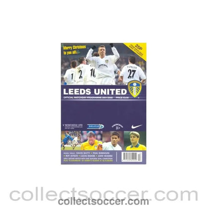 2001 - Leeds United v Newcastle United official programme 22/12/2001 - Collect Soccer